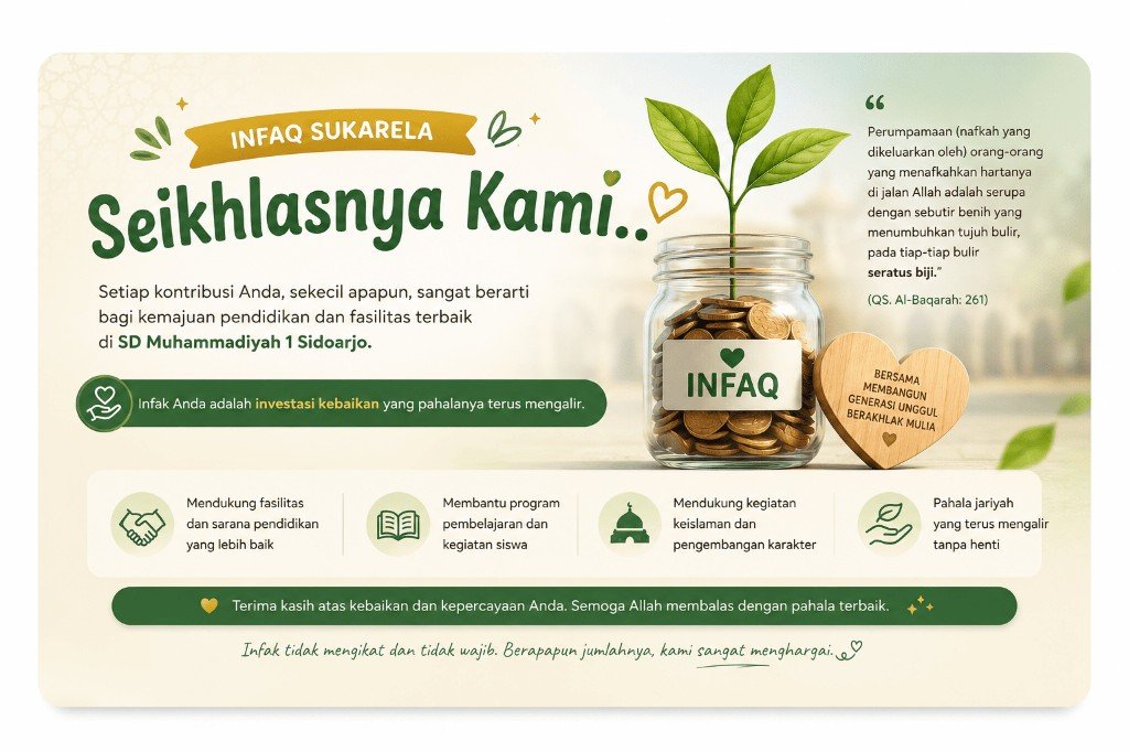 Infaq Sukarela SD Muhammadiyah 1 Sidoarjo